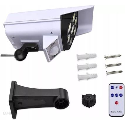Caméra de sécurité factice avec détecteur KAMERA LED/1W/3,7V 1200 mAh IP44 + Télécommande