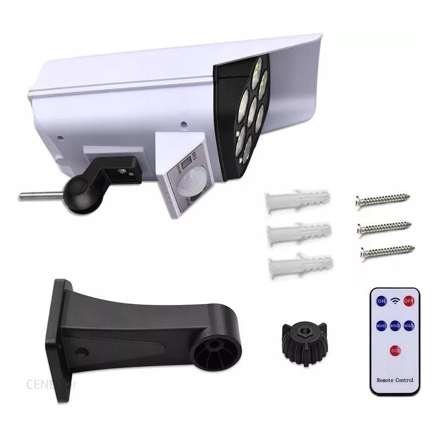 Caméra de sécurité factice avec détecteur KAMERA LED/1W/3,7V 1200 mAh IP44 + Télécommande