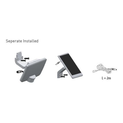 Applique murale solaire avec détecteur LED/12W/3,7V 4000 mAh IP54
