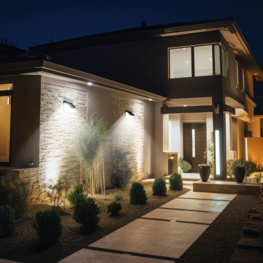 Applique murale solaire avec détecteur LED/1W/3,7V 6500K IP44