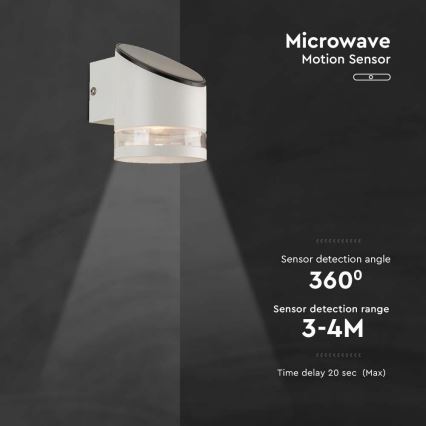 Applique murale solaire avec détecteur LED/1W/3,7V IP44 3000K blanc