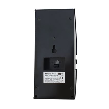 Applique murale solaire avec détecteur LED/3,7V 600 mAh IP44 noir