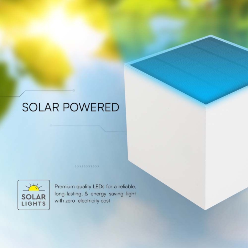 Applique murale solaire avec détecteur LED/3W/3,7V IP65 4000K 2600 mAh blanc