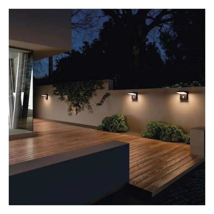 Applique murale solaire avec détecteur LED/4,4W/3,7V 2200 mAh IP44