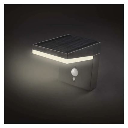 Applique murale solaire avec détecteur LED/4,4W/3,7V 2200 mAh IP44
