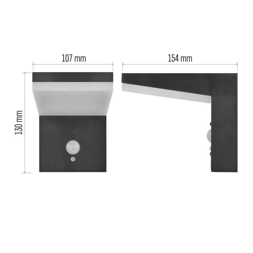 Applique murale solaire avec détecteur LED/4,4W/3,7V 2200 mAh IP44