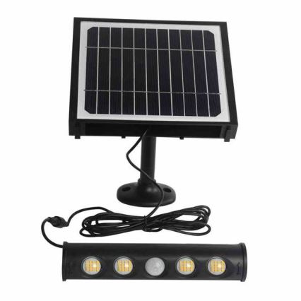 Applique murale solaire avec détecteur LED/8W/3,7V 4000 mAh 4000K IP65