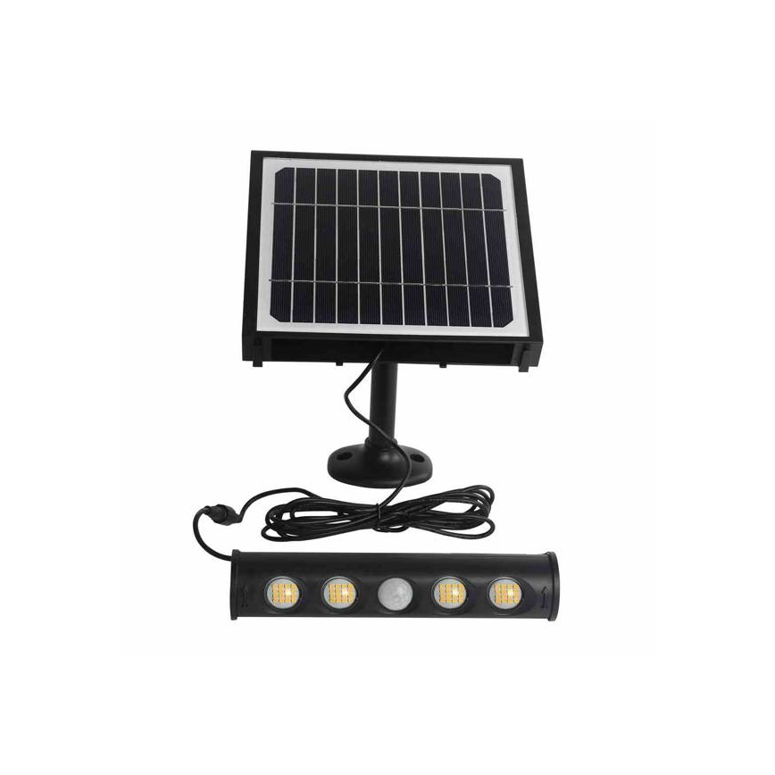 Applique murale solaire avec détecteur LED/8W/3,7V 4000 mAh 4000K IP65