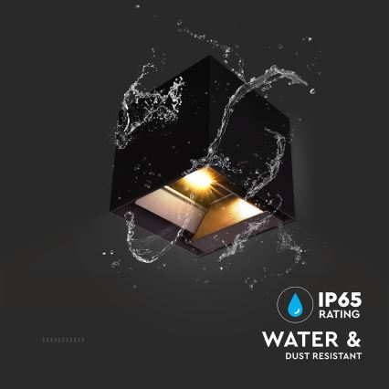 Applique murale solaire avec détecteur LED/9W/3,7V 3000/4000/5000K 2600 mAh IP65 noir