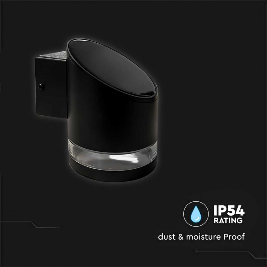 Applique murale solaire extérieur LED/1W/3,7V 3000K IP54 1200 mAh noir