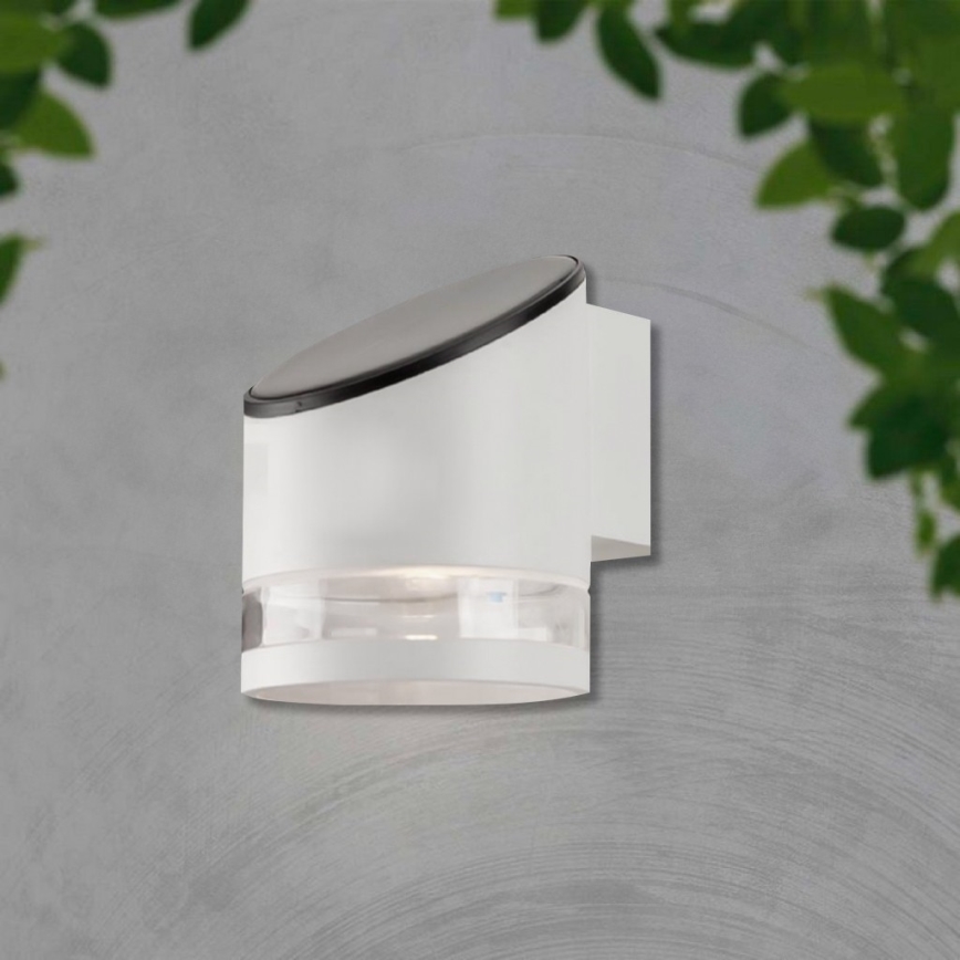 Applique murale solaire extérieur LED/1W/3,7V 3000K IP54 blanc