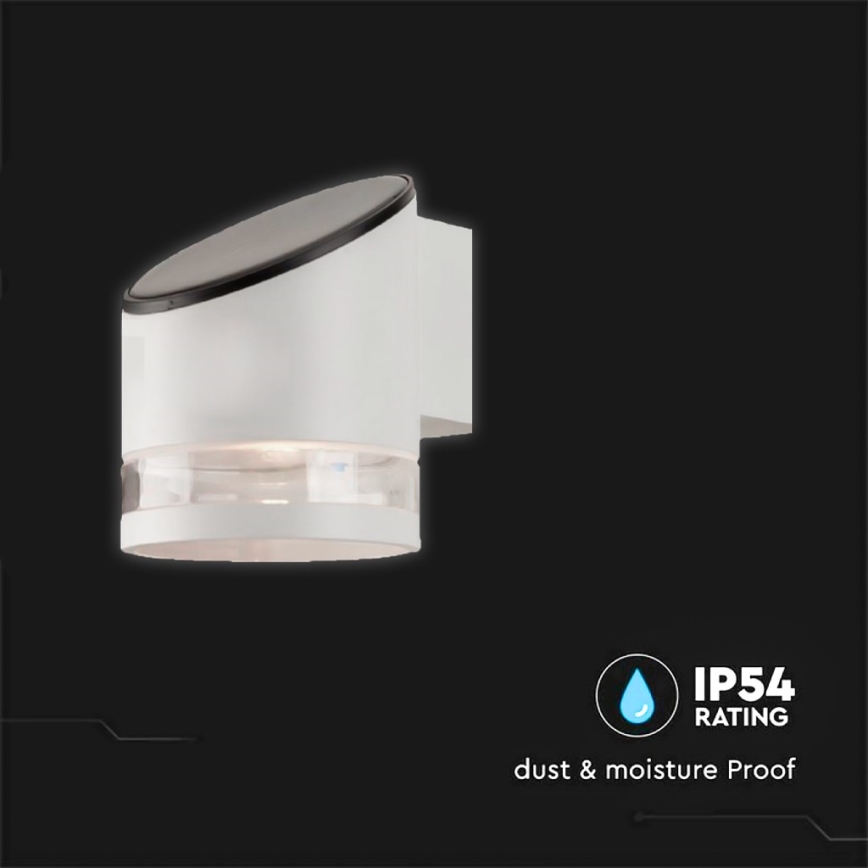 Applique murale solaire extérieur LED/1W/3,7V 3000K IP54 blanc