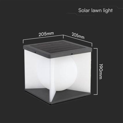 Applique murale solaire à intensité variable LED/3W/3,7V IP65 3000K 2600 mAh + Télécommande