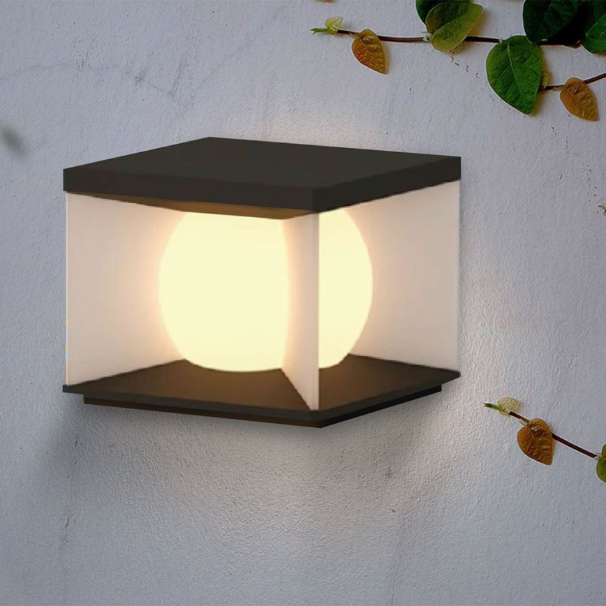 Applique murale solaire LED/8W/3,7V IP65 3000K à intensité variable + télécommande