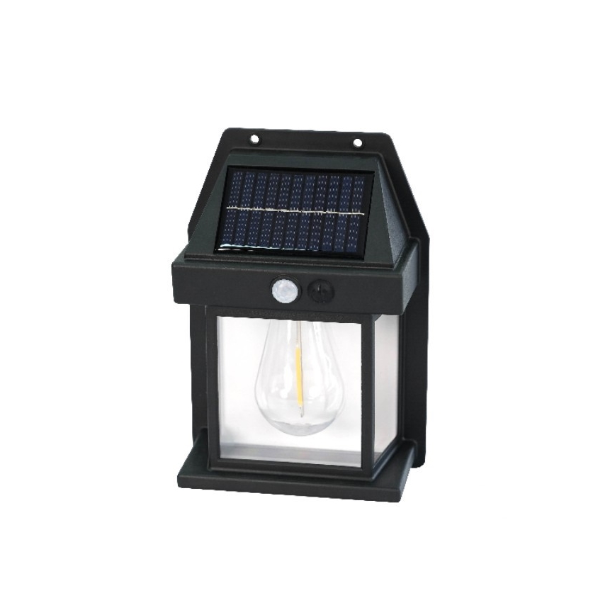 Applique murale solaire LED à capteur OMVIA, 3,7 V, 3000 K, IP44, 1200 mAh