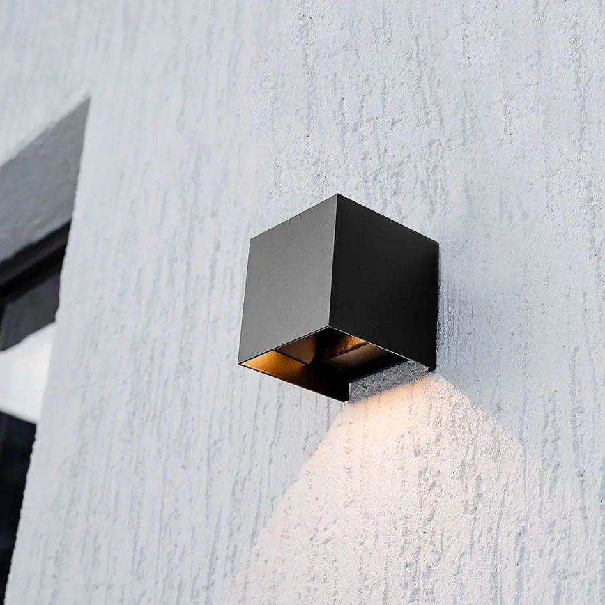 Applique murale solaire LED avec capteur LED/9W/3,7V 3000/4000/5000K IP65 2600 mAh noire