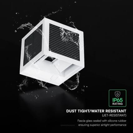 Applique murale solaire LED avec capteur LED/9W/3,7V 3000/4000/6000K IP65 2600 mAh blanc