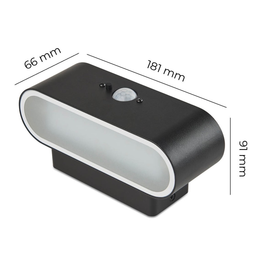 Applique murale solaire LED avec capteur SOLARIS2 LED/2,5W/3,7V 4000K IP44