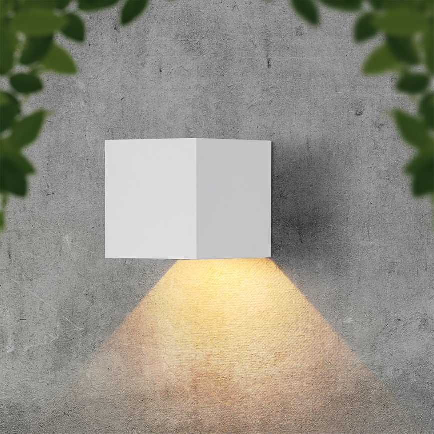 Applique murale solaire LED avec détecteur de mouvement LED/9W/5V 3000/4000/5000K IP65 2600 mAh blanche