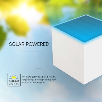 Applique murale solaire LED avec détecteur de mouvement LED/9W/5V 3000/4000/5000K IP65 2600 mAh blanche