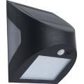 Applique murale solaire LED avec capteur — LED 3 W / 3,7 V / 3000/4000 K / 1200 mAh / IP54, noire