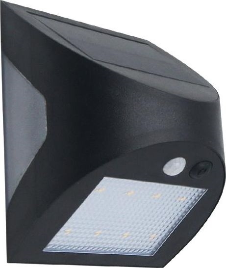 Applique murale solaire LED avec capteur — LED 3 W / 3,7 V / 3000/4000 K / 1200 mAh / IP54, noire