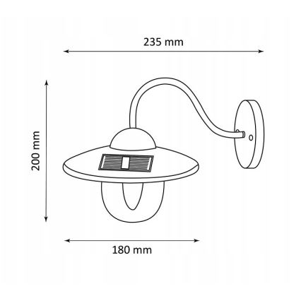 Applique murale solaire LED DALI LED/1,2V IP44