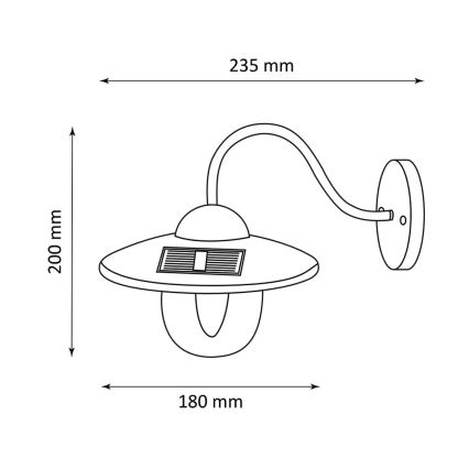 Applique murale solaire LED DALI LED/1,2V IP44