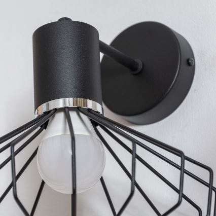 Applique murale SOLANO 1xE27/15W/230V noir/chrome brillant