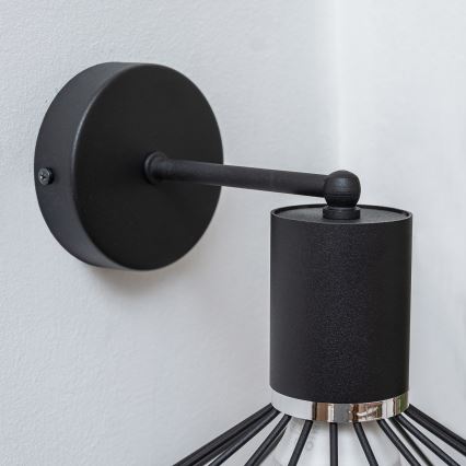 Applique murale SOLANO 1xE27/15W/230V noir/chrome brillant
