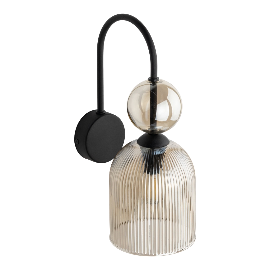 Applique murale SOPHIA 1xE14/10W/230V noir/beige fumé