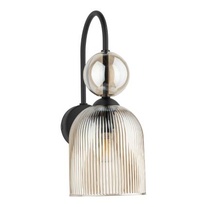 Applique murale SOPHIA 1xE14/10W/230V noir/beige fumé