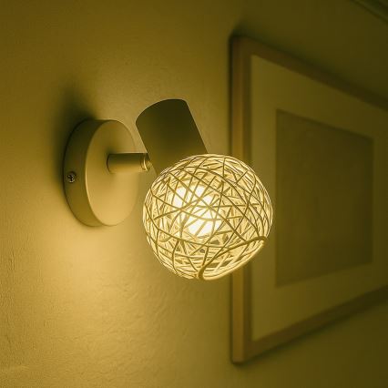 Applique murale spot DEX 1xE14/10W/230V beige/crème