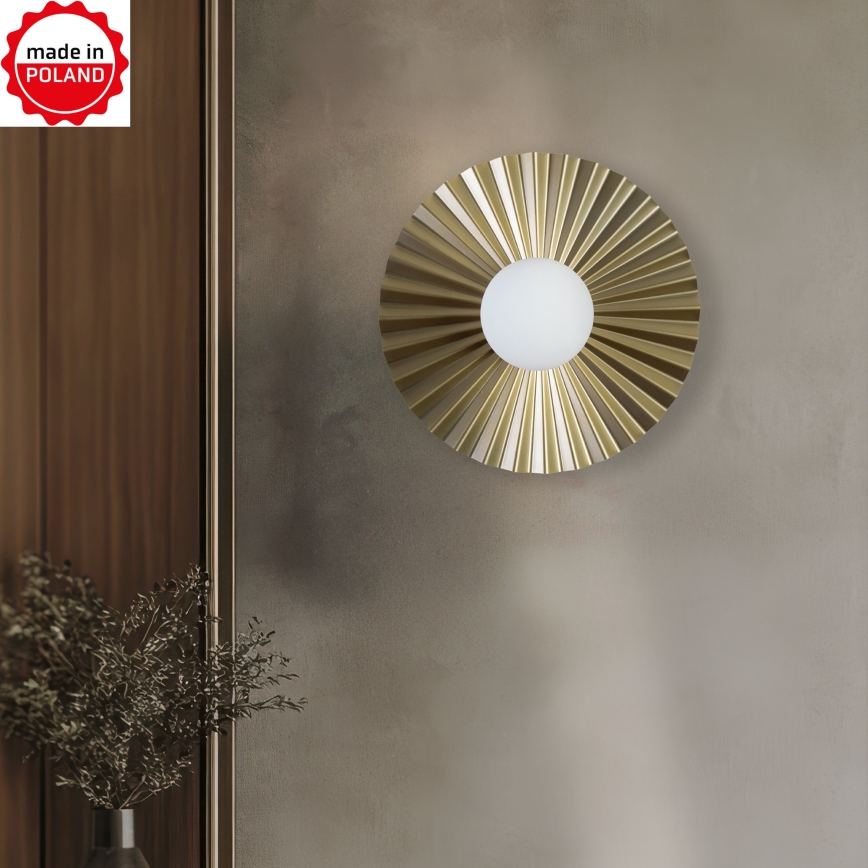 Applique murale SUNPLISS 1xG9/10W/230V Ø 35 cm doré/crème