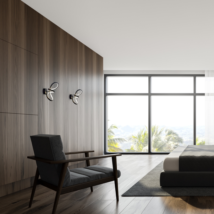 Applique murale TESORO LED/15W/230V noir