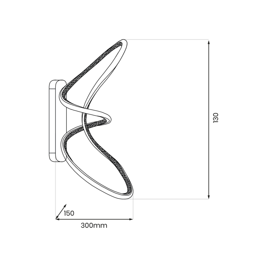 Applique murale TESORO LED/15W/230V noir
