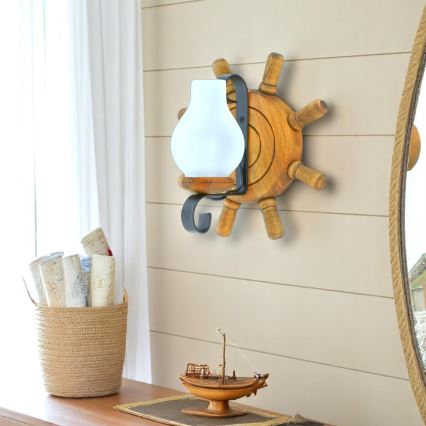 Applique murale TIMONA 1xE14/40W/230V hêtre