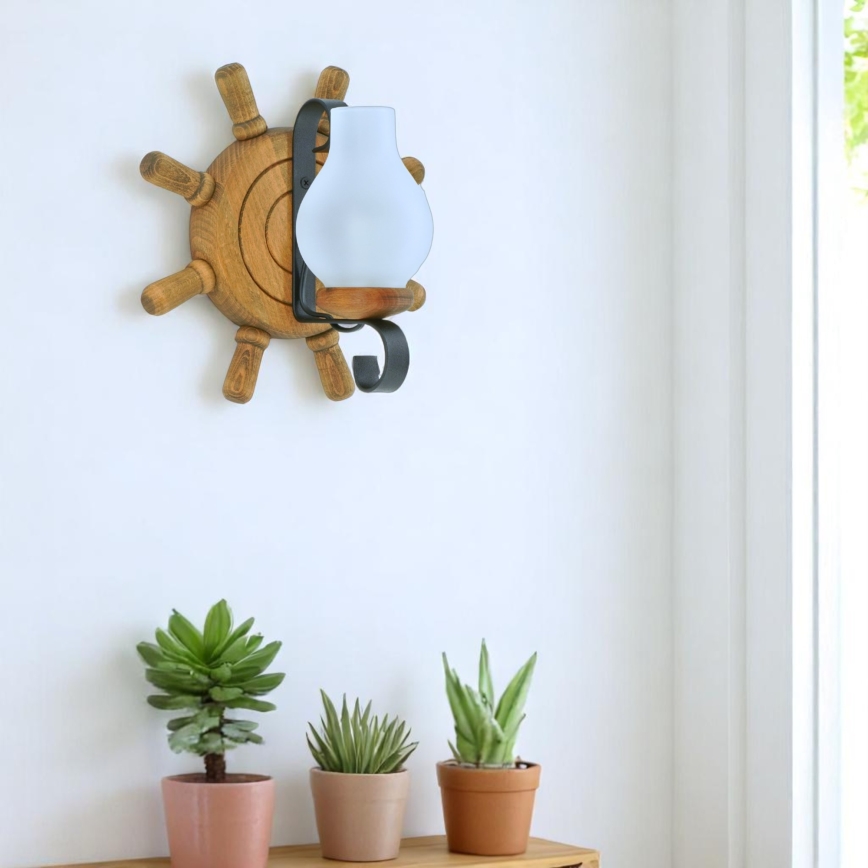 Applique murale TIMONA 1xE14/40W/230V hêtre