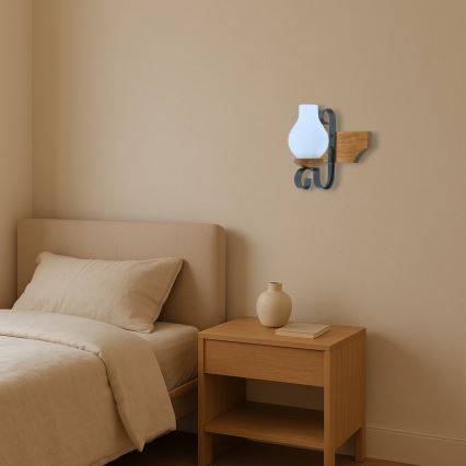 Applique murale VELA 1xE14/40W/230V hêtre