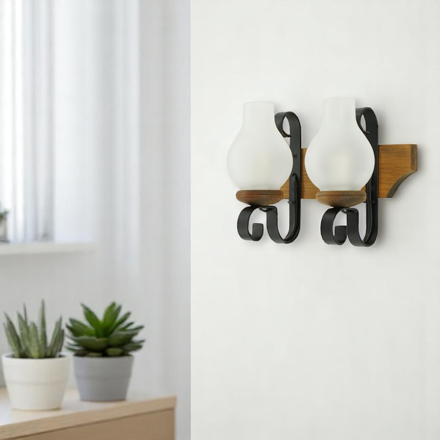 Applique murale VELA 2xE14/40W/230V hêtre