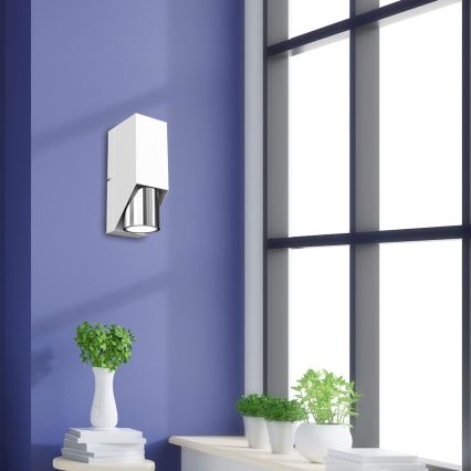 Applique murale WALL 1xGU10/8W/230V blanc/chrome brillant