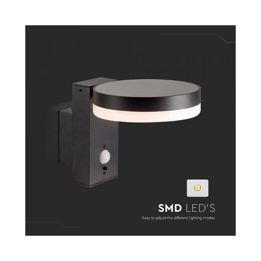 Applique murale solaire LED extérieure avec capteur LED/5,5W/3,7V 3000K IP54 2000 mAh