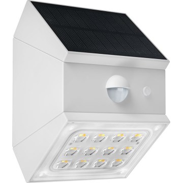 Applique solaire murale LED à capteur LED/2,5W/3,7V 3000/4000/6000K IP65 1200 mAh blanc