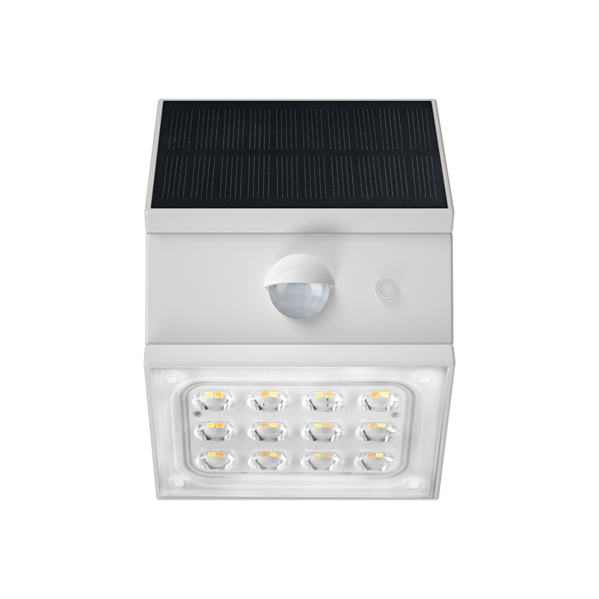Applique solaire murale LED à capteur LED/2,5W/3,7V 3000/4000/6000K IP65 1200 mAh blanc