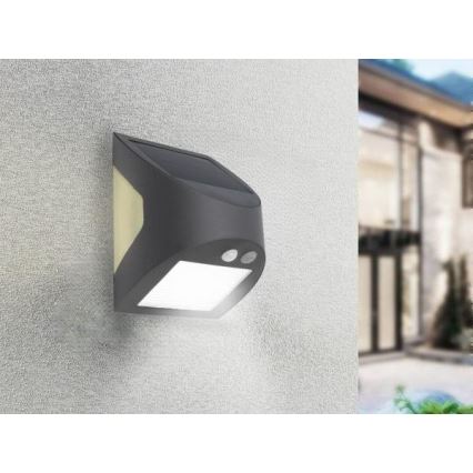 Applique solaire LED avec capteur LED/3W/3,7V 3000/4000K 1200 mAh IP54 anthracite
