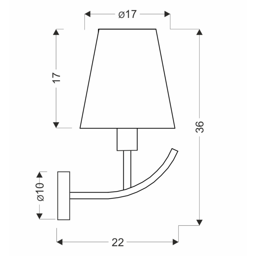Applique VITORIA 1xE14/40W/230V jaune/laiton