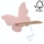 Appllique murale étagère enfant PAPILLON LED/5W/230V rose/bois