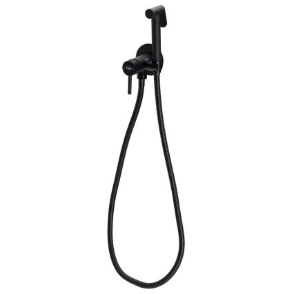 Aqualine - Bidetkraan met douche voor inbouwmontage mat zwart