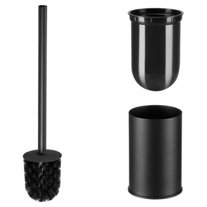Aqualine - Brosse de toilette à fixation murale SAMBA noir