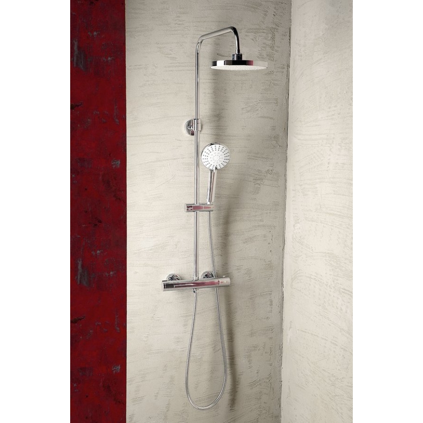 Aqualine - Colonne de douche avec robinet thermostatique LIGA chrome brillant